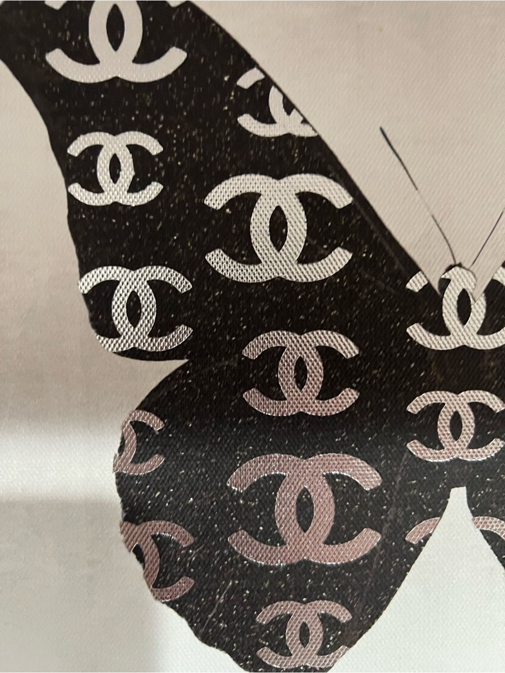 CHANEL-INSPIRED Black Logo Butterfly Wall Art - Picture 2 of 5